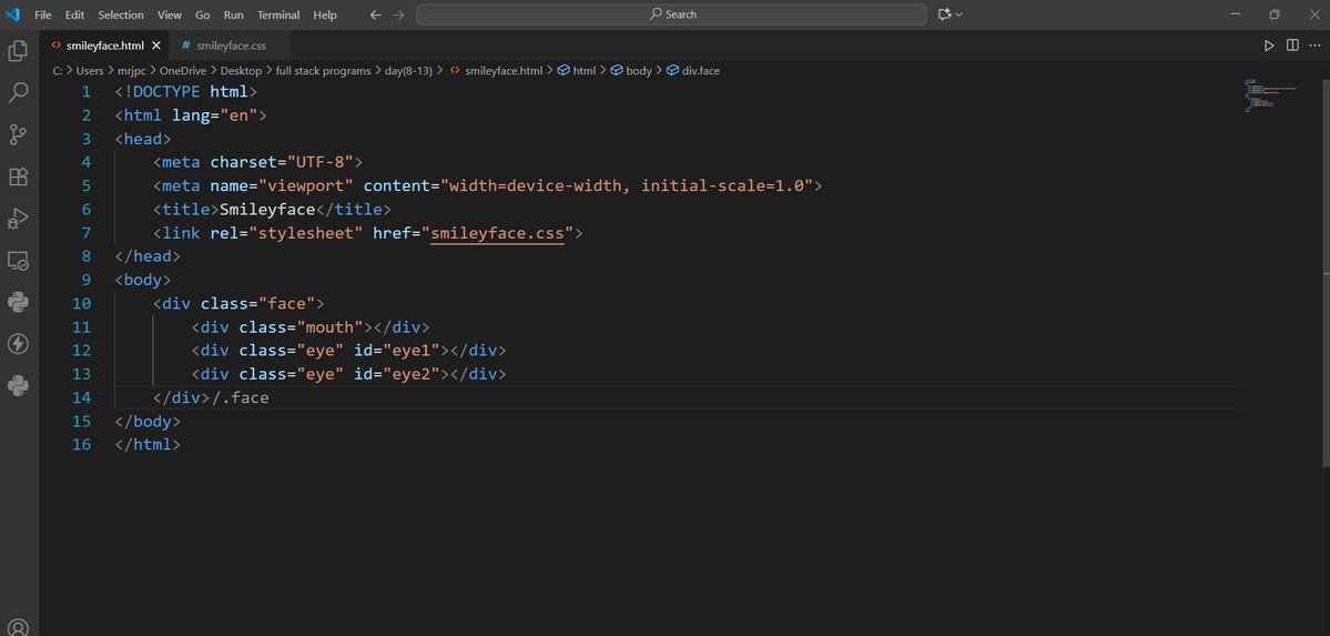 Deepakkumar6543's tweet image. Day 10:
✅Java (loop (do-while, for, for each), break & continue, recursion)
✅Programming Exercise (59-64) (yt: Complete coding by Prasant Sir)
✅ CSS (transitions, box shadow, opacity, card hover)
✅ Create a smiling face emoji (😀) using HTML and CSS
#100DaysOfCode #zigbee