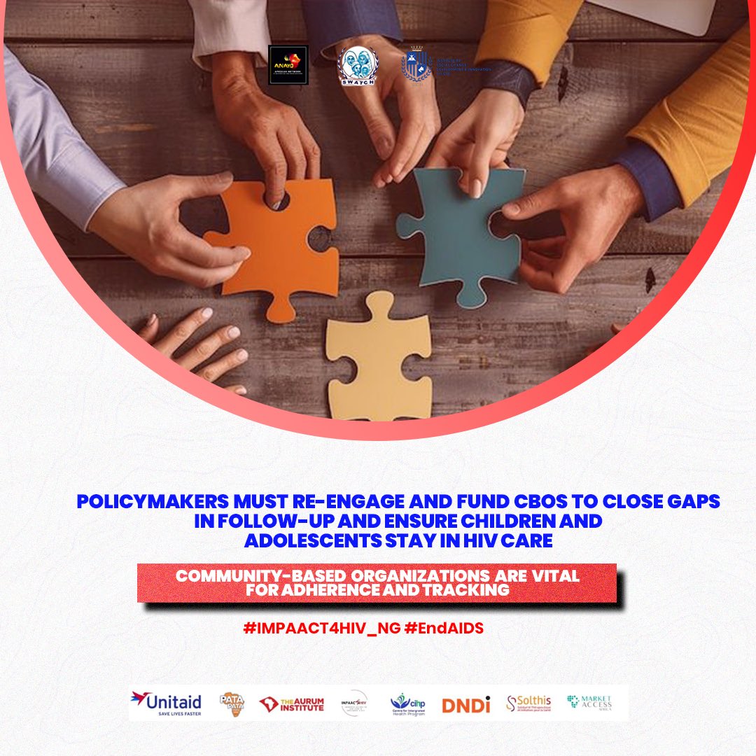 In the current shifting donor priorities! These threatens the to reverse the progress we’ve made. Fund CBOs to close gaps !!

*#IMPAACT4HIV*
*#IMPAACT4HIV_NG*
*#EndAIDS*