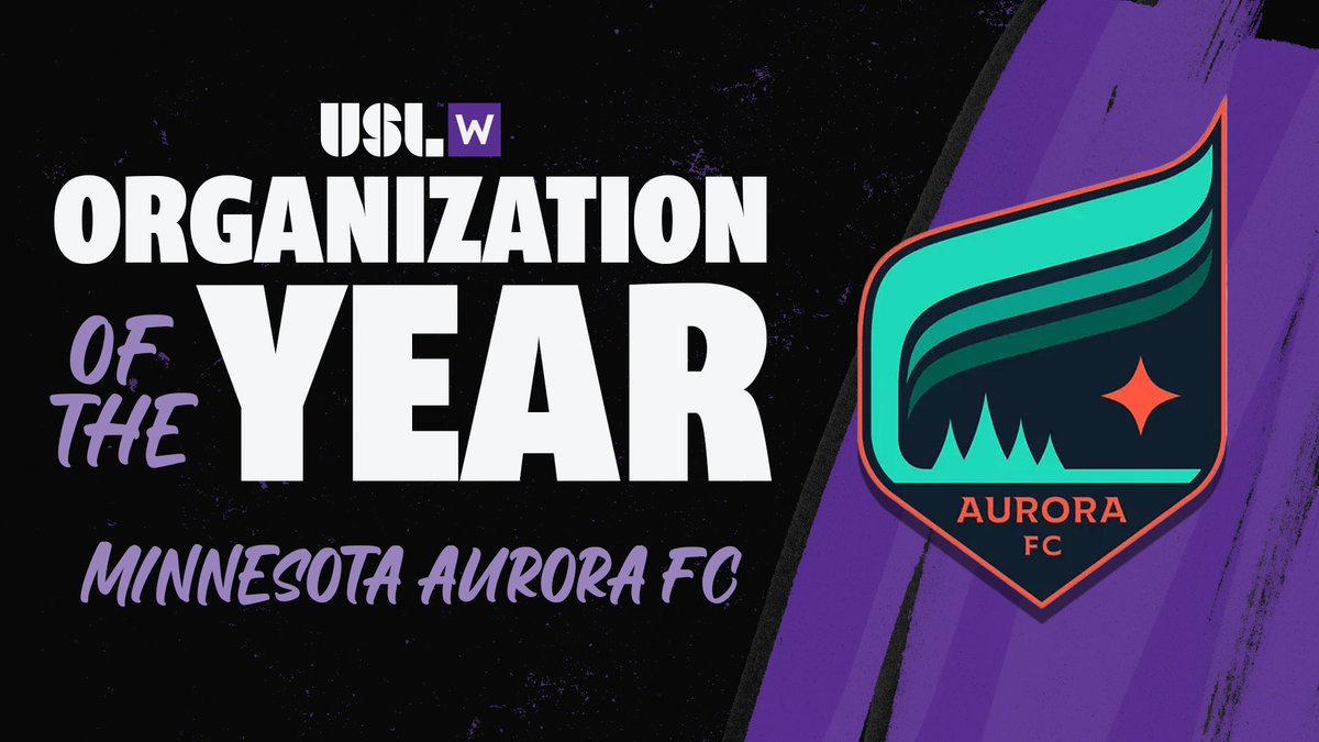 USLWLeague's tweet image. OUTSTANDING all around 👏

The 2025 USL W League 𝙊𝙧𝙜𝙖𝙣𝙞𝙯𝙖𝙩𝙞𝙤𝙣 𝙤𝙛 𝙩𝙝𝙚 𝙔𝙚𝙖𝙧 is @MNAuroraFC! 🏅

➡️ bit.ly/3KzESR3
