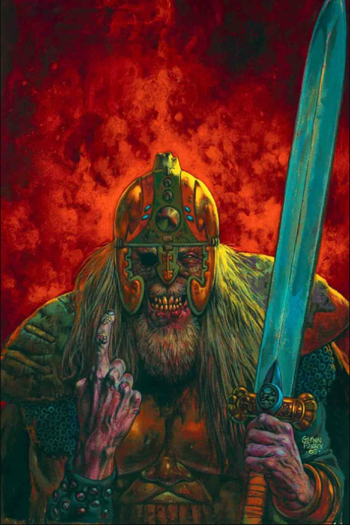 NiftyBuckles's tweet photo. #WyrdWednesday 🧟‍♂️
🧟‍♂️ In Norse legend, the #Draugr is a revenant from the icy depths—an undead warrior with a rotting corpse, guarding its treasure and haunting the darkened halls of the dead. 

With hollow eyes and a cold, deathly grip, it stalks the night, unbound by time or mercy. Beware—some graves hold more than just bones. ❄️💀⚔️
#NorseMythology ⚔️❄️

🎨 Glenn Fabry