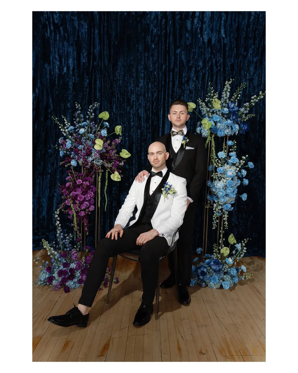 The flowers, the style, the grooms...perfection.

Photography: @theunfilteredcollective | Florals: @debruinkathy | Rentals: @eventtheorymi | Invite Suite: @dejamakes | Menus: <a href="/erinbraundesign/">Erin Braun</a> | Suits: <a href="/stitchandtie/">Stitch And Tie</a>