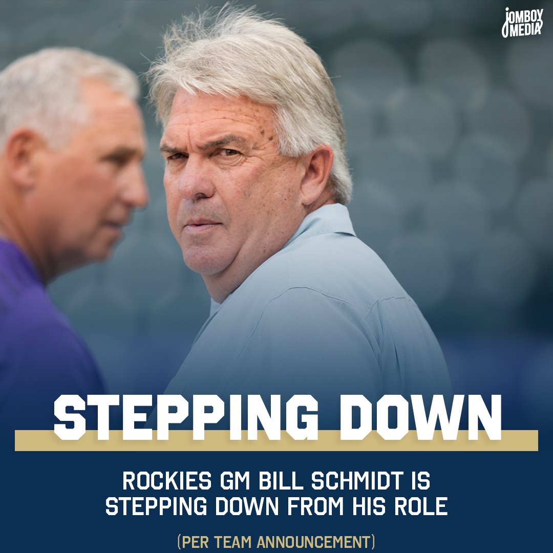 Rockies GM Bill Schmidt is stepping down