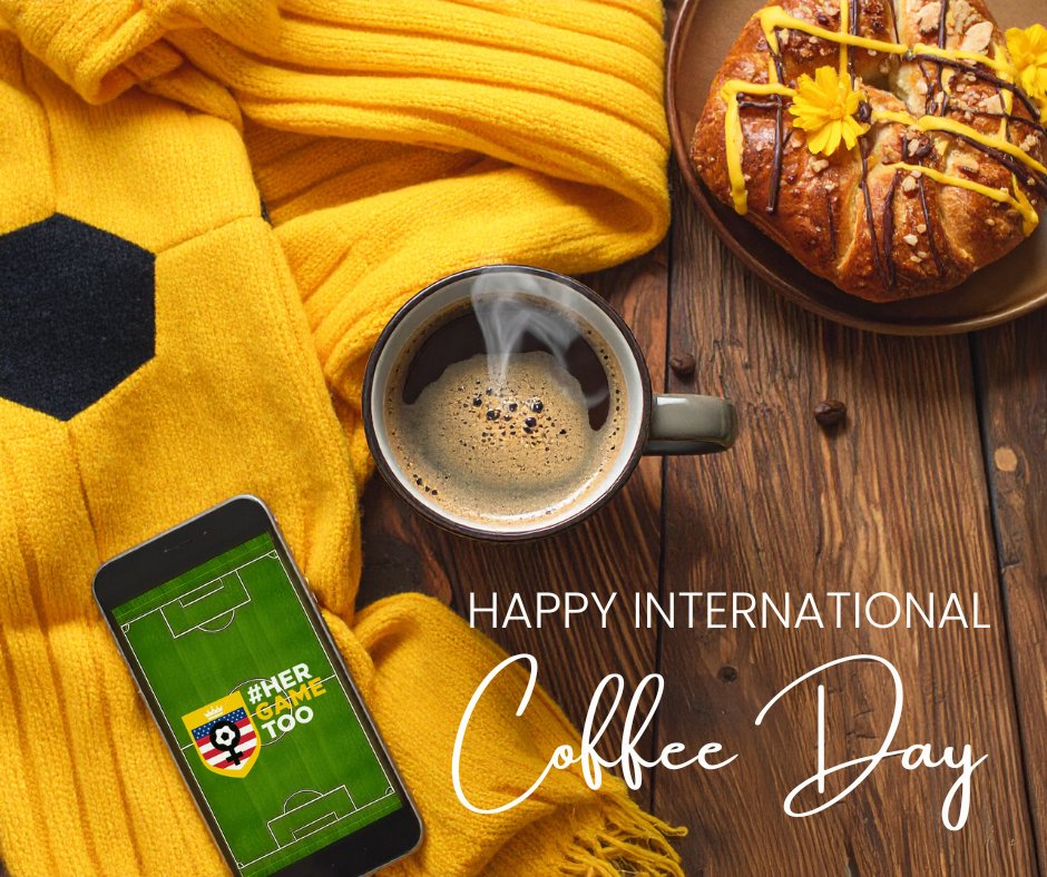 HerGameTooUSA's tweet photo. Happy #InternationalCoffeeDay! ☕⚽
For the #hergametoousa community, matchday isn't complete without coffee. Early kick-off or late-night game, it's our trusted companion. What's your go-to brew for the beautiful game?
#InternationalCoffeeDay #MatchdayRituals #hergametoo https://t.co/urrE5GO9jV