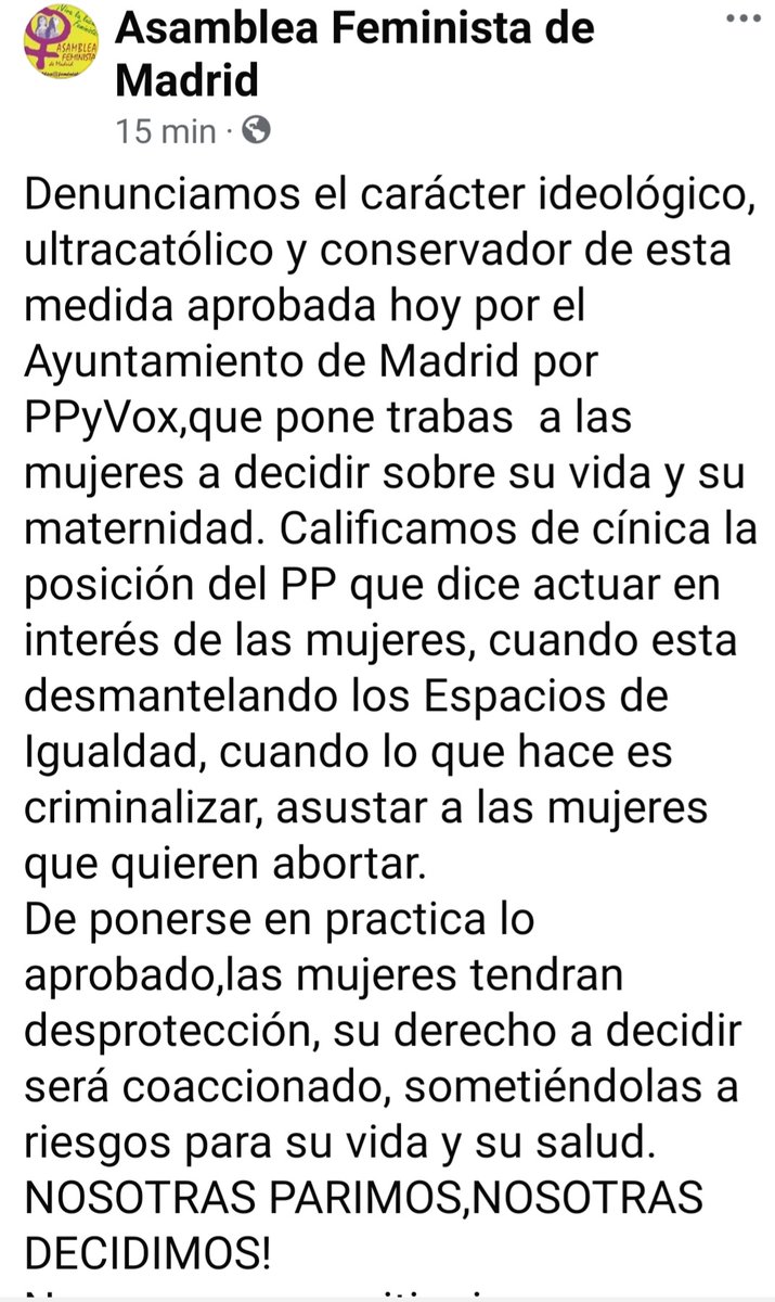 Y año 2025! El señor Alcalde de Madrid nos quiere poner trabas a nuestro derecho a decidir
#abortolibre