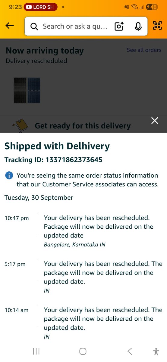 SubramanyamM07's tweet photo. @AmazonHelp @amazonIN my order suppose to deliver on 29th sept 2025  and stil order not delivered. No proper update from customer care. Please don't give false promises to customers. https://t.co/M4Eq9C7QQw