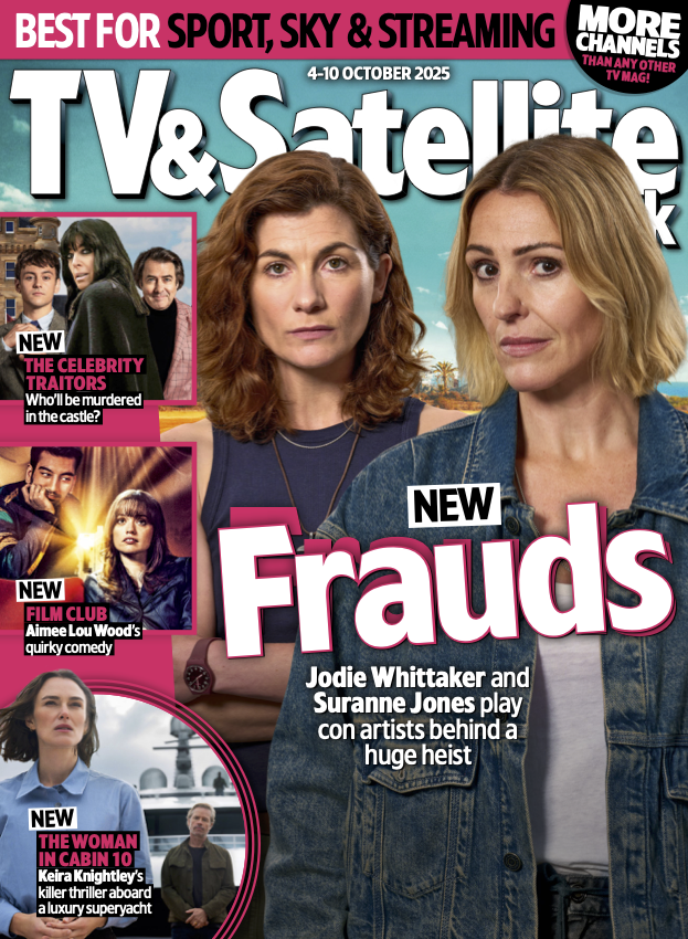 TVSatelliteWeek's tweet image. There's some great TV heading your way next week from #Frauds and #TheWomanInCabin10 to #FilmClub and #TheCelebrityTraitors. So get the new issue of TV &amp;amp; Satellite Week to find out more!
Out now in print and digitally. Subscribe here: tvsatsubs.com/dj22a