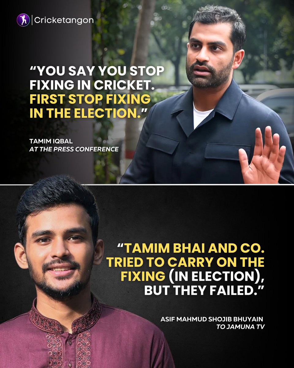 cricketangon's tweet photo. Efforts of fixing the BCB elections: One party blames the other with the same accusation 👀
Drama 🍿
#BCB #BCBElections #fblifestyle https://t.co/GvspmG8H0j