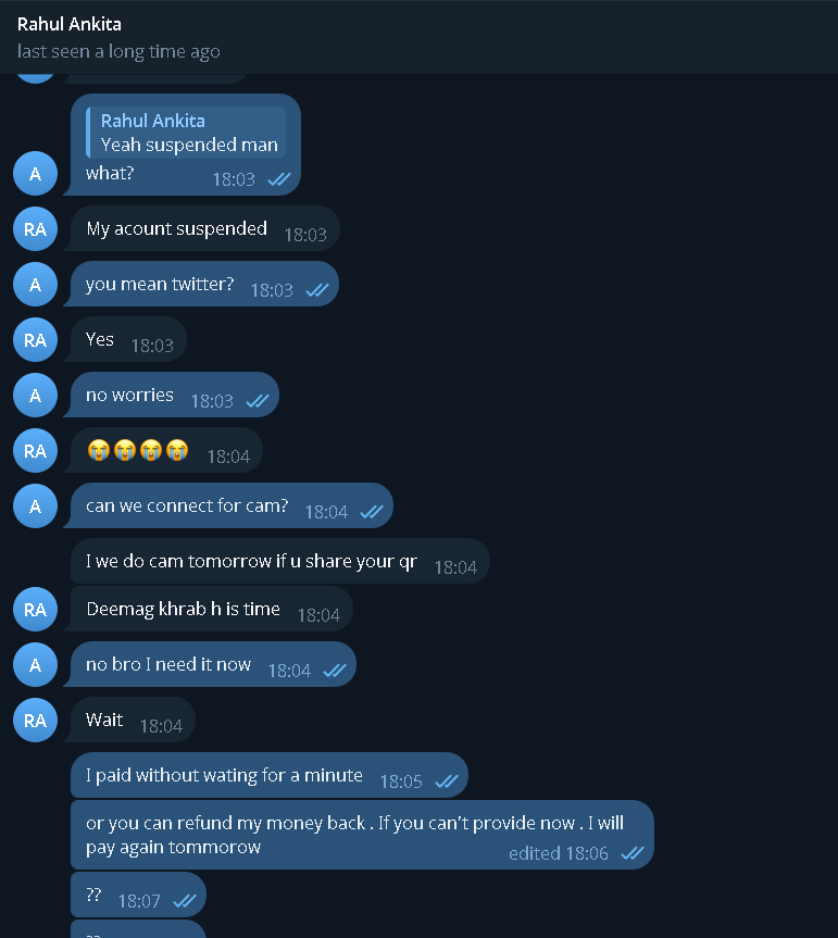 Rahul57411324's tweet photo. Below are the screenshots. At last they bloacked
@Aaravwol @HeMish121 @BarikSamblr @TL_mrsluciflame @Ka00sh @HwAvni @suravihotwife @AwesomeCouple2 https://t.co/5HKNBSPv1N