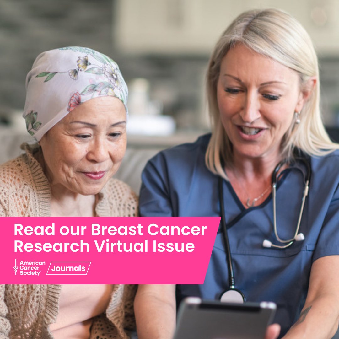 CA: A Cancer Journal for Clinicians (@cacancerjournal) on Twitter photo How do we advance #BreastCancer early detection, tailored therapies, and survivorship care? Newly updated Breast Cancer Research article collection from the <a href="/AmericanCancer/">American Cancer Society</a> family of journals highlights progress & challenges ahead.
💗acsjournals.onlinelibrary.wiley.com/doi/toc/10.100…
#BCAM <a href="/OncoAlert/">OncoAlert</a> How do we advance #BreastCancer early detection, tailored therapies, and survivorship care? Newly updated Breast Cancer Research article collection from the <a href="/AmericanCancer/">American Cancer Society</a> family of journals highlights progress & challenges ahead.
💗acsjournals.onlinelibrary.wiley.com/doi/toc/10.100…
#BCAM <a href="/OncoAlert/">OncoAlert</a>