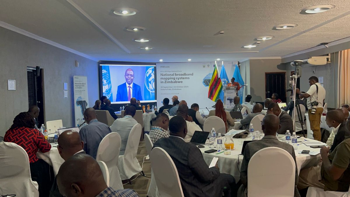 ITUEurope's tweet photo. The 7th #AfricaBBMaps national event is underway this week in 🇿🇼 Zimbabwe!
@ITUEurope is pleased with the support of @UEinZW and the intervention of experts 🇵🇱 sharing Poland’s and the EU’s broadband mapping experience, reinforcing 🇪🇺🤝🌍 collaboration on #BBMaps. https://t.co/z1ptVk5SSG