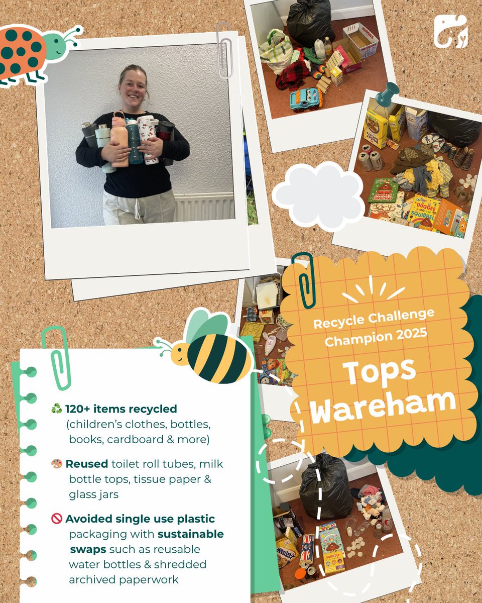 topsdaynursery's tweet image. Our Tops nurseries shone for #RecycleWeek! ♻️ 

Tops Wareham took the overall win for leading in reduce, reuse &amp;amp; recycle. Muscliff wowed with a beach clean &amp;amp; Newport impressed by upcycling clothes.

Huge well done to all! 💚 

ow.ly/40yp50X54kU
#SustainableChildcare