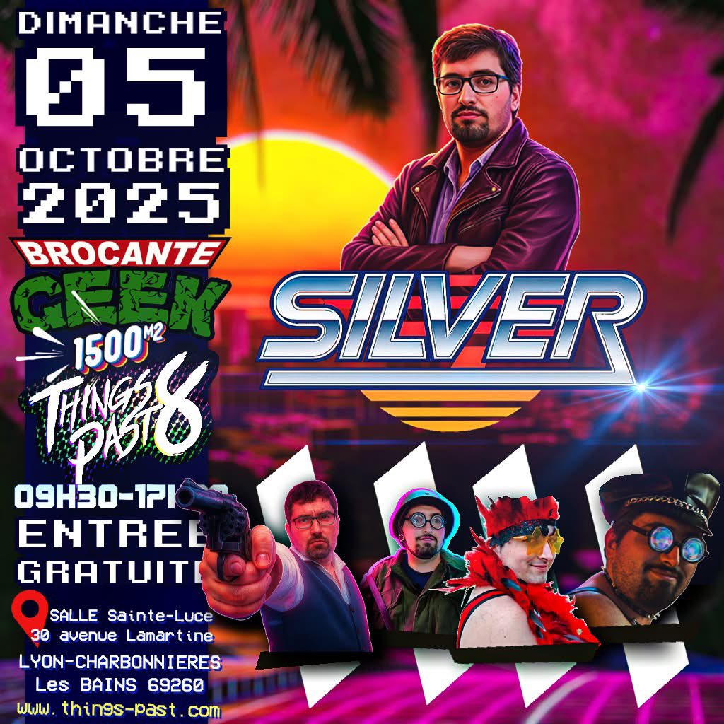 stereotypepast's tweet photo. 0️⃣5️⃣ / 1️⃣0️⃣ / 2️⃣5️⃣
✅ #TP8 /// BROCANTE GEEK &amp; PoP Culture
💥 ENTRÉE 100% GRATUITE !
⭕️SILVER au #thingspast 8!
Figure incontournable de l’univers @DoubleimpactPJP , Silver est bien plus qu’un simple invité : c’est un artiste complet et fusionnel, indissociable du Zoulman Show. https://t.co/5hlxX2sopA