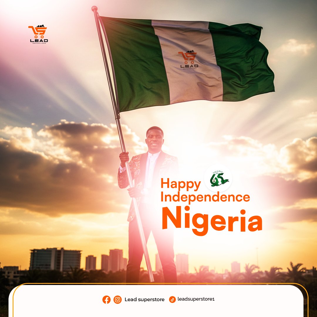 LeadSuperstore's tweet photo. 🎉🇳🇬 Happy Independence Day, Nigeria! 🇳🇬🎉

Today, we celebrate the strength, unity, and resilience of our great nation.
At Lead Superstore, we’re proud to be part of this journey, serving our community with love, excellence, and dedication. 💚🤍💚 https://t.co/JvhmOOAFFM