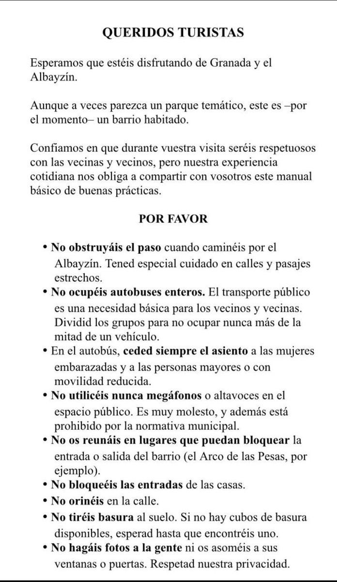 Queridas y queridos turistas #StopTurismoMasivo 👇🏾