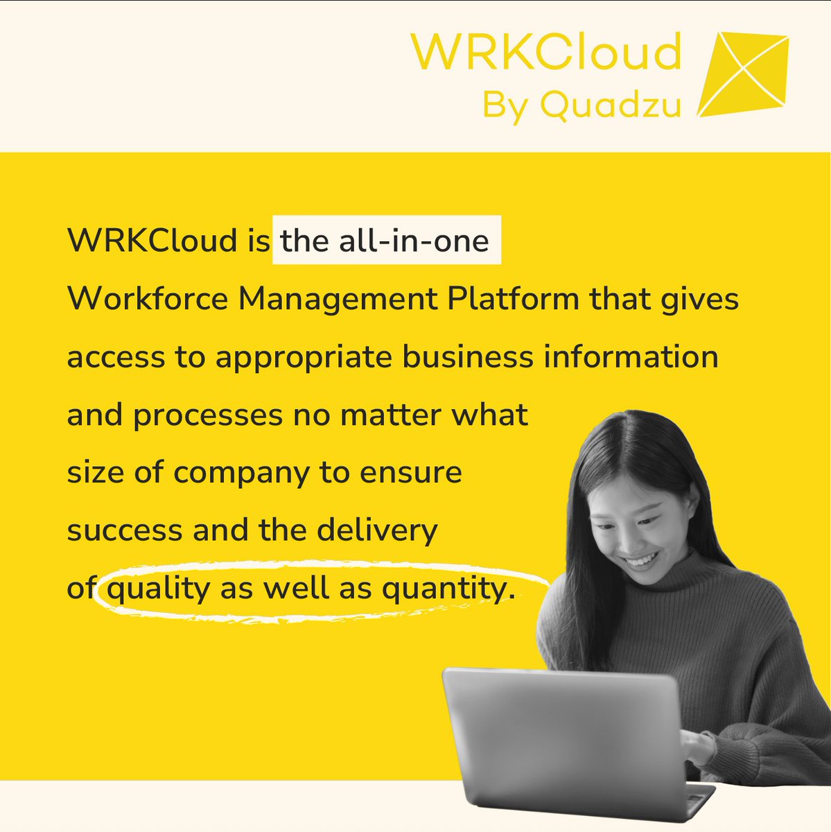 Quadzu's tweet image. The future of workforce management is here

We’re proud to launch WRKCloud by Quadzu, the next gen platform for ambitious agencies to move faster, stay compliant &amp;amp; gain full visibility.
Explore now: quadzu.com/wrkcloud
See it live: Stand C52, Recruitment Agency Expo 8–9 Oct