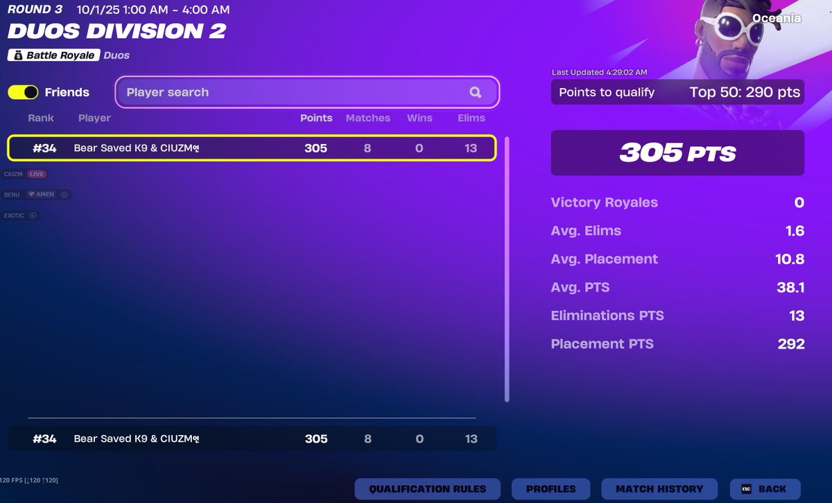 qualed div 1 oce 170+ ping k9 k9 k9 k9 k9🏆💃