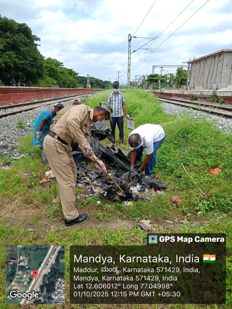 Food Corporation of India@FCI_India  #SwachhtaHiSeva2025  As part of the  Swacchta Hi Seva Campaign-2025-theme “Swachhotsav”, employees of the Food Corporation of India FSD Maddur &amp; FSD Nanjangud conducted cleanliness drive at railway tracks around the goodsheds.