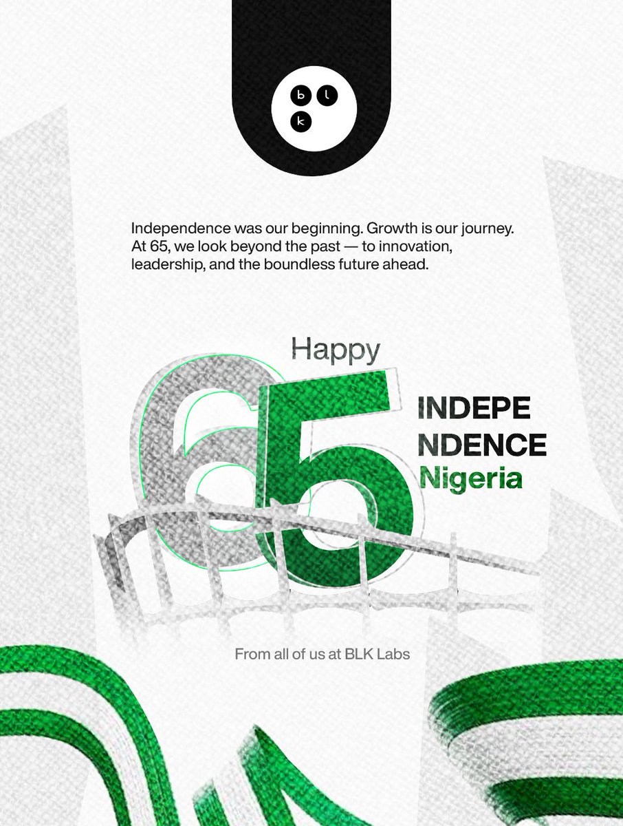 blk_labs's tweet image. Happy Independence Day 🇳🇬
#Nigeria