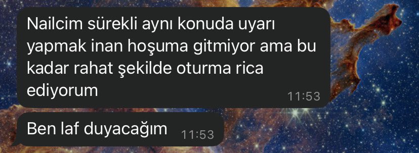 olur öyle ya çalışırken olur yani