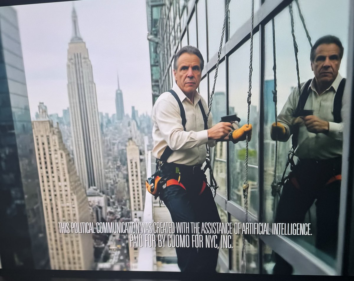 RebeccaKKatz's tweet photo. Imagine being so out of touch with real New Yorkers that you make a whole ad with AI to show that you get it. https://t.co/Sf0S28tcmP