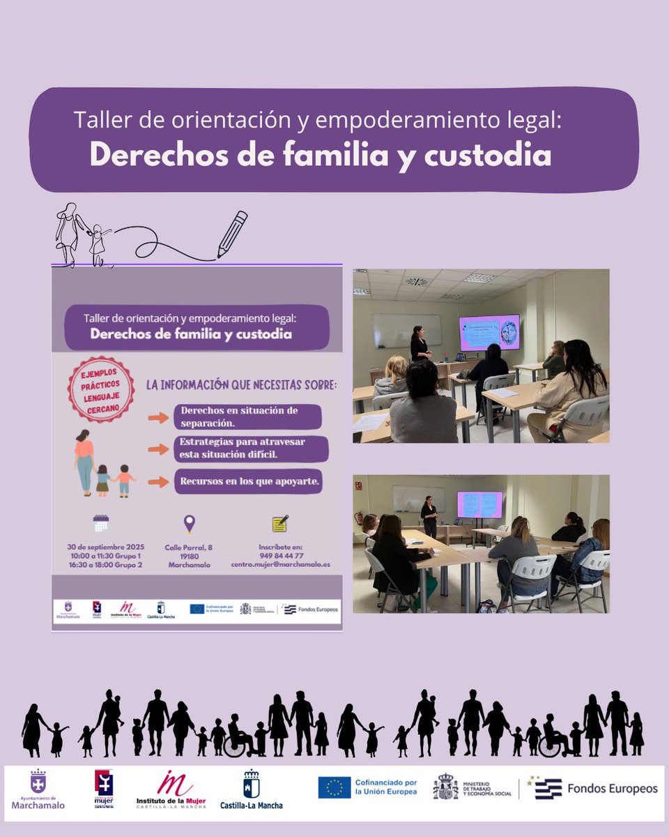 Ayer, 30 de septiembre, celebramos en el Centro de la Mujer de Marchamalo el Taller de Empoderamiento Legal en dos turnos (mañana y tarde).
Gracias a todas las participantes por su implicación. ¡El éxito fue compartido!
#EmpoderamientoLegal #Igualdad #Marchamalo