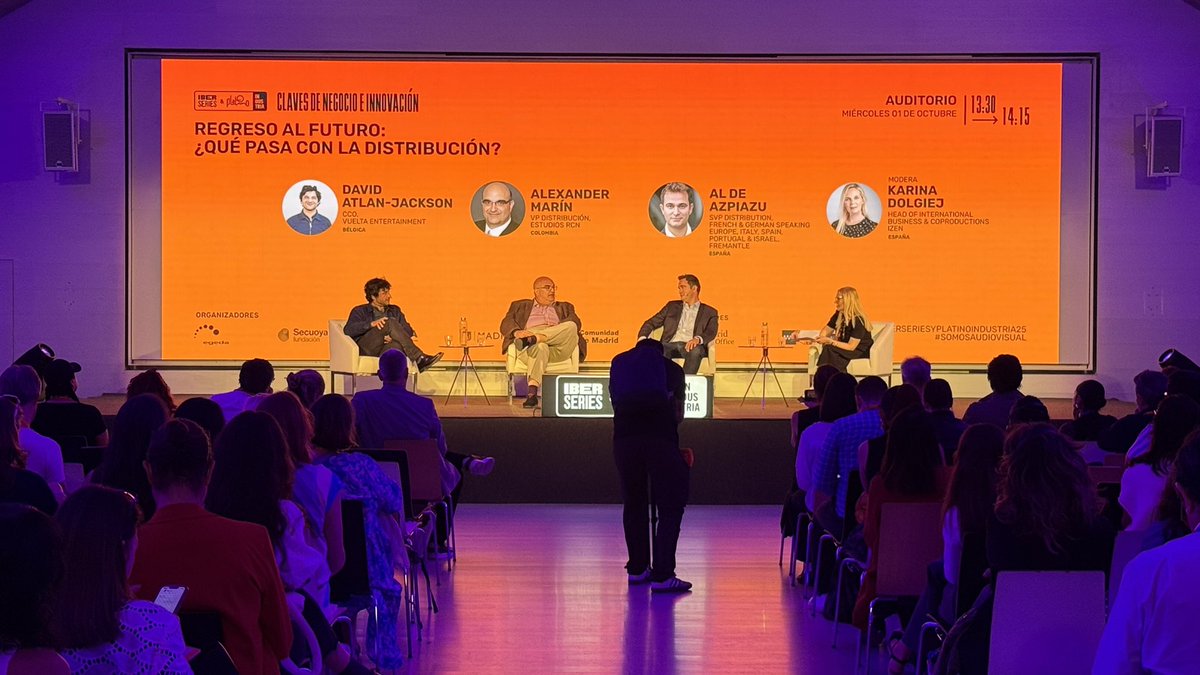 iberseries_pi's tweet photo. Conferencia: “Regreso al futuro: ¿qué pasa con la distribución?”
@EGEDA_Comunica @FSecuoya @fipca_org @Madrid_FO #FilmMadridRegion @ComunidadMadrid @Madrid @ICEX_ #IberseriesyPlatinoIndustria25 #somosaudiovisual https://t.co/fCzkx7xnQK