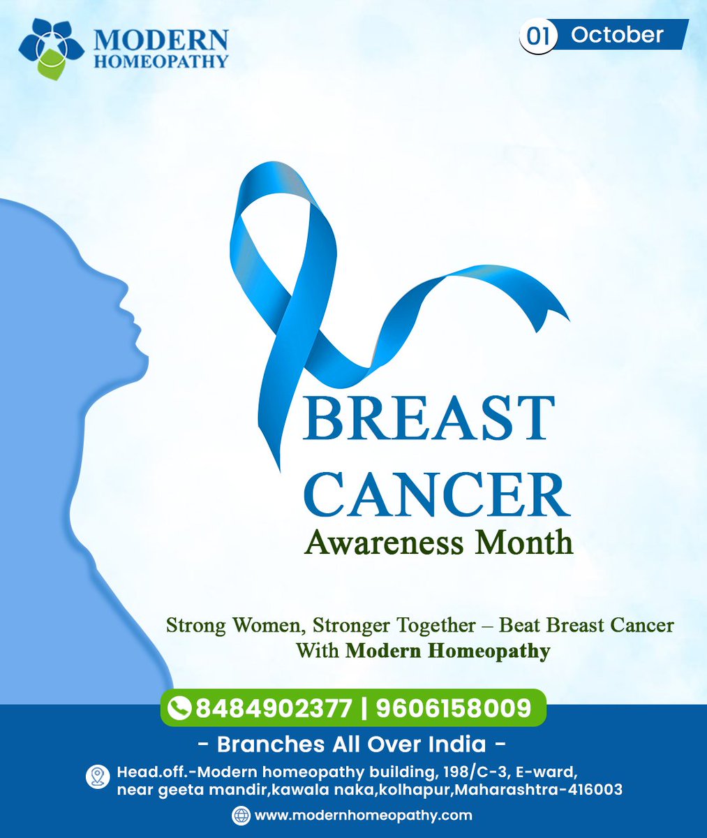modernhomeopath's tweet photo. Breast Cancer Awareness Month 🎗️ | Stay Aware, Stay Healthy

📞 8484902377 | 9606158009
📞 Toll-Free: 1800-121-8009
🌐 https://t.co/hsNYxbiLOy
📧 contact@modernhomeopathy.com

#BreastCancerAwareness #modernhomeopathy #BreastCancerAwarenessMonth https://t.co/LLXpyQitIi