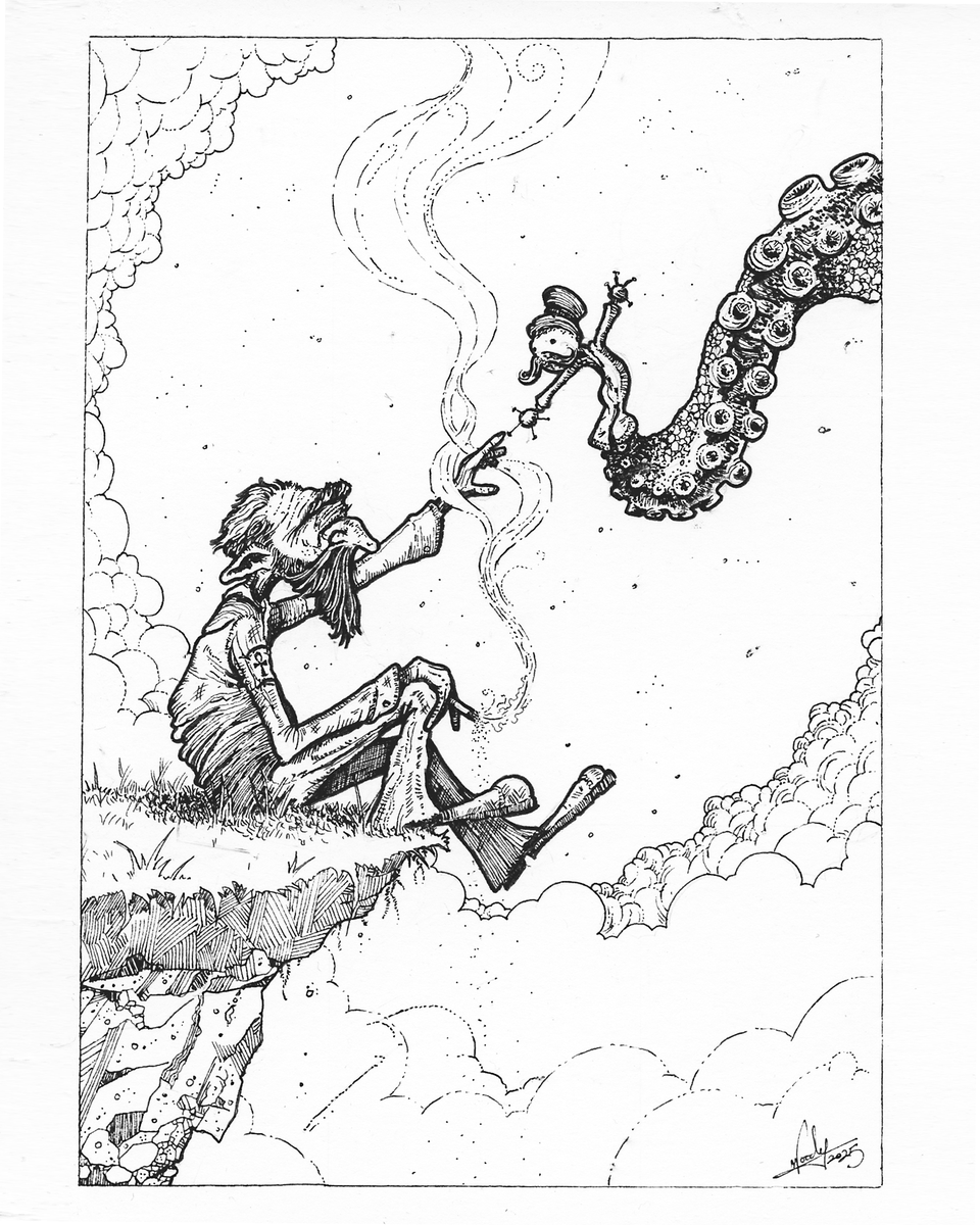 nephellim's tweet photo. It’s Time
5”x7”
Ink on Bristol

#inktober #inktober2025 #mustache #inktobermustache #inktober52 https://t.co/aipALE66mB