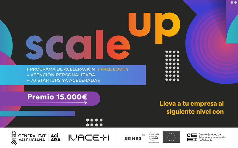 ceeivalencia's tweet image. 💥¡Ya está aquí la 8ª edición de #ScaleUpVLC!

CEEI Valencia y @GVAivace buscamos acelerar 10 startups con potencial de crecimiento internacional. 

💪 6 meses de training y mentoring
➕ 50hs de formación
💰 Premio 15.000€

¿Será tu startup? 👉emjs.es/scaleup8RRSS #EENCanHelp