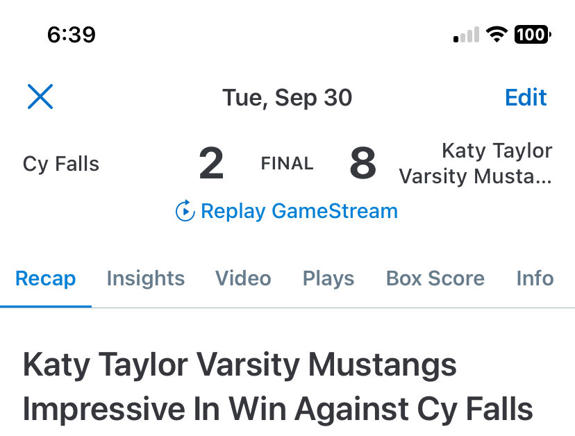 Quick recap on fall ball for this week…