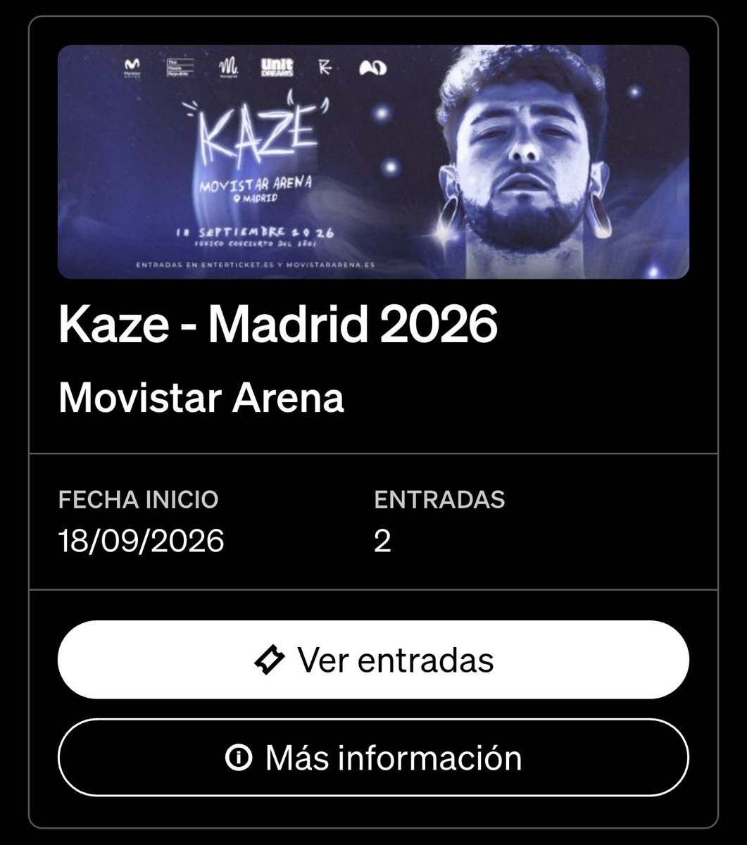 <a href="/kaze_cartagena/">K A Z E</a> Te he visto hace 4 días y ya tengo las entradas para el próximo año 🫠✌🏼