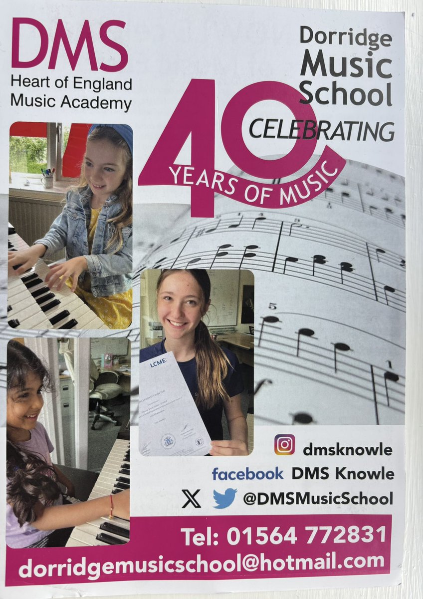 DMSMusicSchool's tweet photo. ‘Read all about it’
Celebrate with DMS Knowle.
#MusicLessons #education #TeamBuildingWorkshops #GiftVouchers #ChristmasGifts 🎼🍁 https://t.co/xozICet29A
