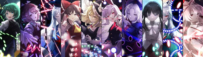 【秋例大祭12 既刊情報】 B5/28P/1000円 紅魔郷〜永夜抄に登場したスペルカード模したイラスト集です 『か83a』にて頒布予定です! #例大祭