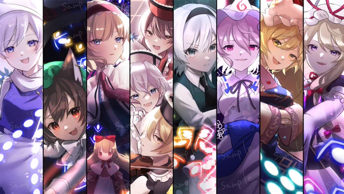 【秋例大祭12 既刊情報】 B5/28P/1000円 紅魔郷〜永夜抄に登場したスペルカード模したイラスト集です 『か83a』にて頒布予定です! #例大祭