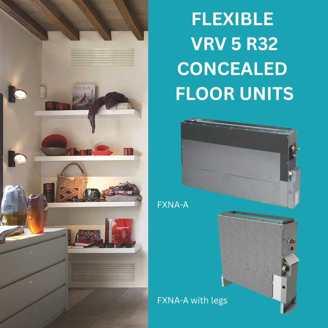 PrincipalClima1's tweet image. Daikin&apos;s new concealed floor unit is only 200mm deep and 620mm high, and its high ESP allows flexible installation. The optional legs enable you to provide heating and cooling via floor and wall grilles.
See details at
principalclimate.co.uk/news/141/new-r… #airconditioning #hvac #wholesaler