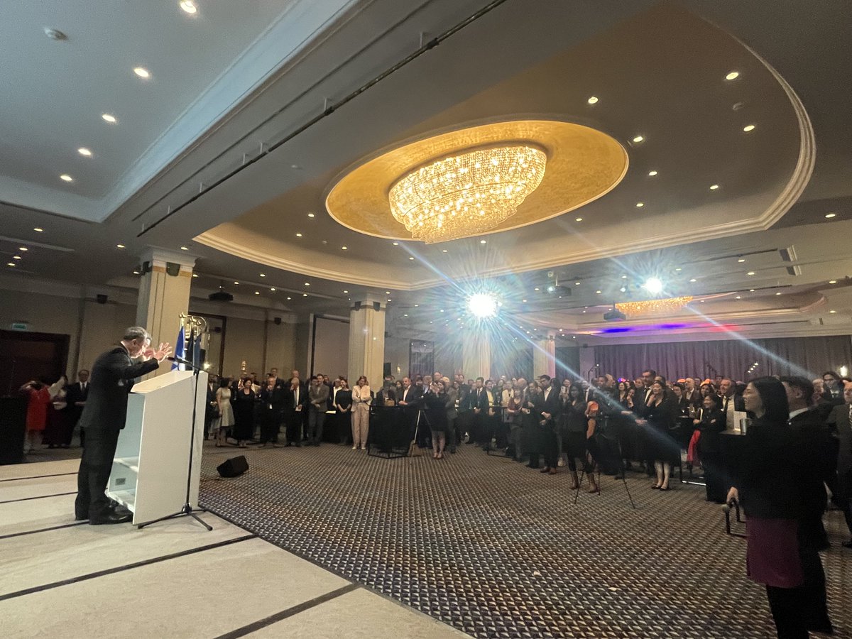 TaiwanEU's tweet photo. “Taiwan is not a Question. Taiwan is the Answer.”

On Sept 30, our Brussels Office celebrated Taiwan’s 114th National Day with Amb. SHIEH Jhy-Wey &amp; 300+ guests, including EU &amp; Belgian leaders, parliamentarians &amp; friends of Taiwan 🇹🇼🇧🇪🇪🇺🥰 https://t.co/IFJ1n1GRsX