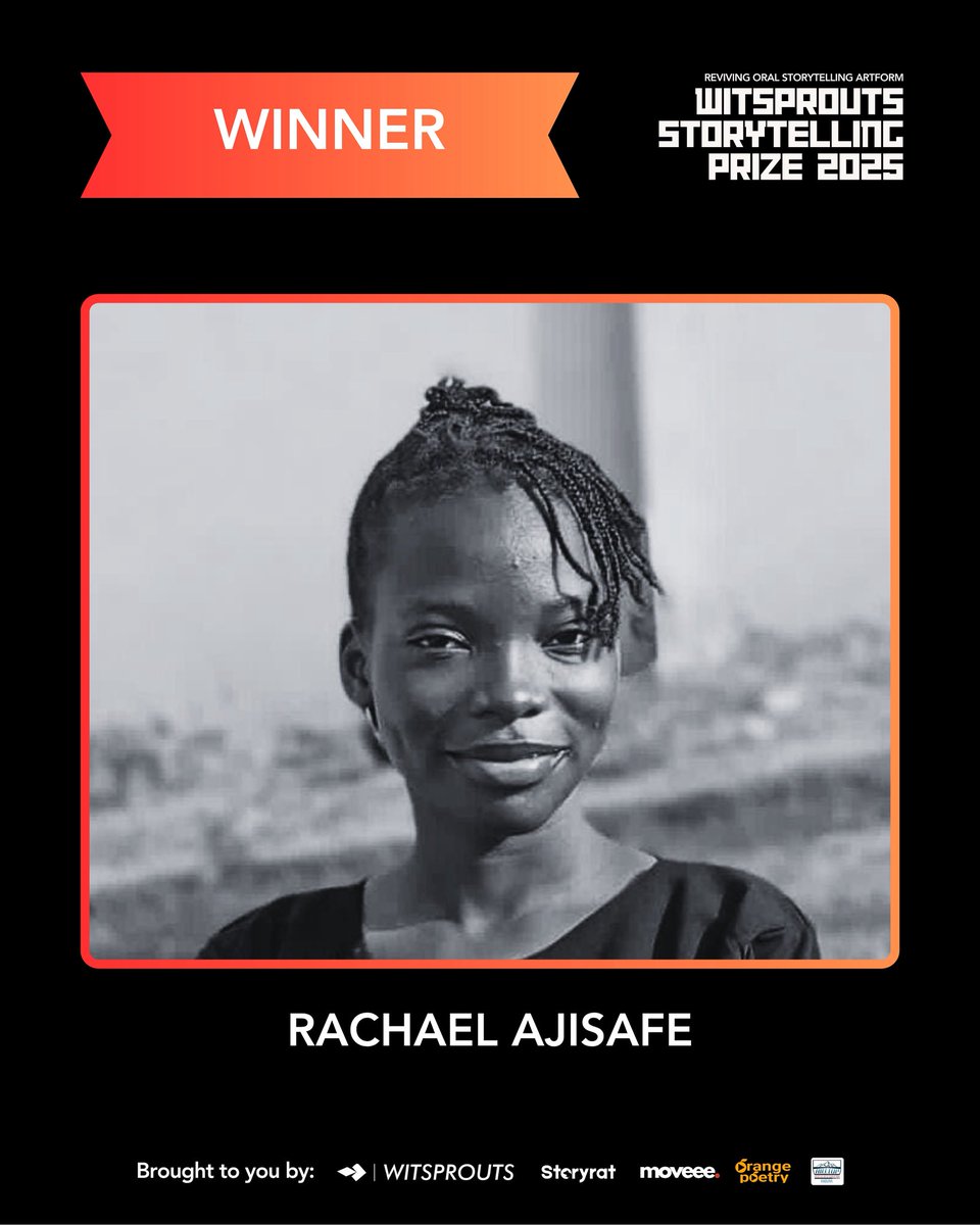 The Witsprouts Project is excited to announce the winner of the inaugural edition of Witsprouts Storytelling Prize.

Congratulations to Rachel Ajisafe — winner of the Witsprouts Storytelling Prize 2025.