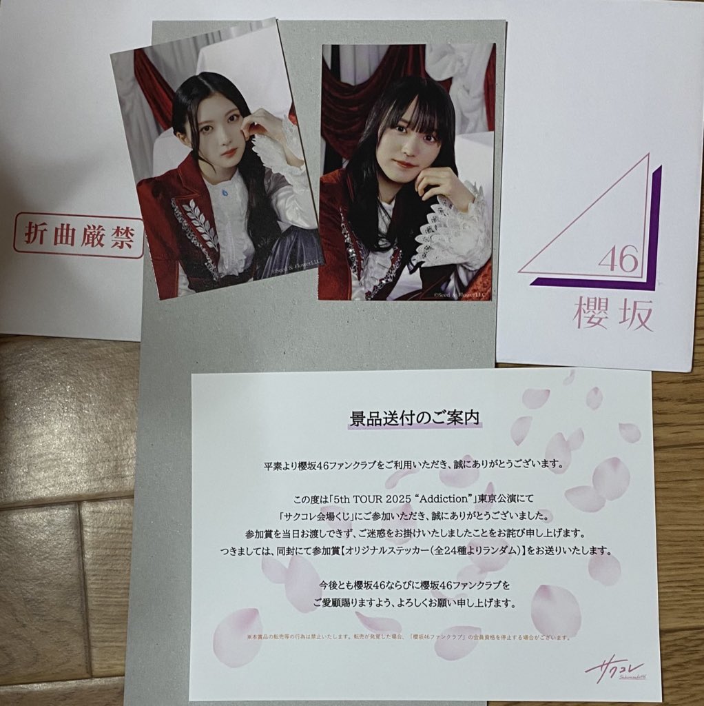 櫻坂46 サクコレ 会場くじ 参加賞 フルコンプ まとめ売り 櫻坂46「5th TOUR 2025 “Addiction”」SPECIAL SITE