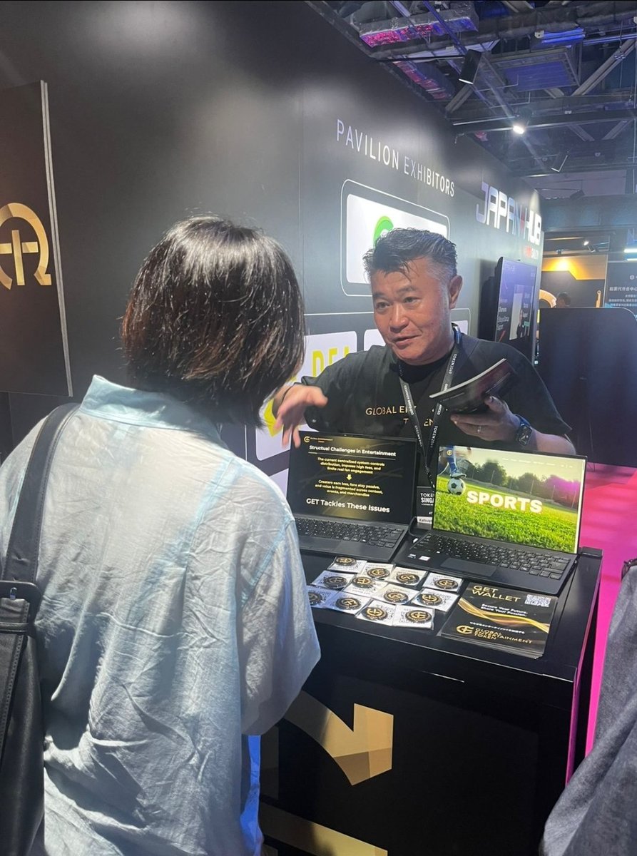 AWAJ_official's tweet photo. The future of entertainment is live at Japan Hub, @token2049 Singapore!
Katsuya Matsubara and @GET_E_inc_JP are showing how Web3 empowers creators and fans worldwide.
📍 Booths PB1-53 to PB1-56
🗓 Oct 1–2
Share your Japan Hub highlights, tag us#JapanHub #JapanHub #TOKEN2049 https://t.co/MHxvXiPevM