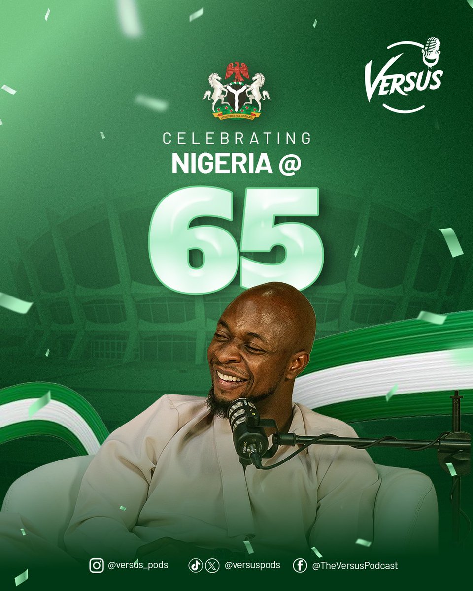 Versuspods's tweet photo. 🇳🇬✨ Celebrating 65 years of resilience, culture, and unity!
Here’s to Nigeria — our strength, our voice, our pride. 💚🤍💚

#NigeriaAt65 #VersusPodcast #HappyIndependenceDay https://t.co/m4R17UZWdS