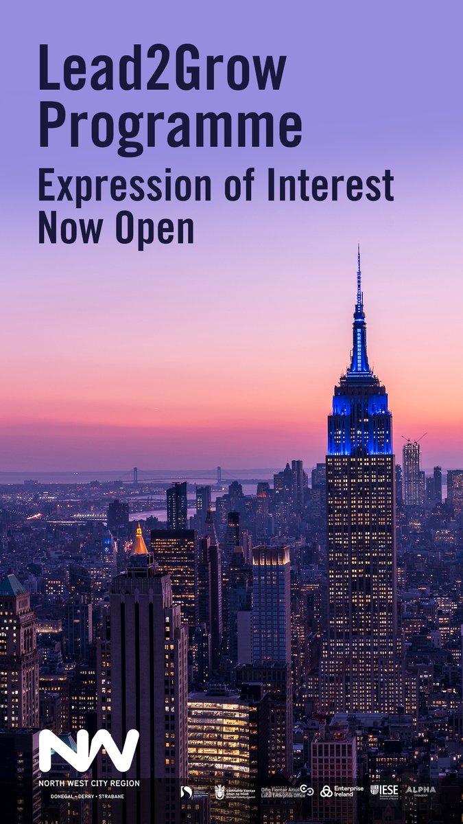 Ambitious business? 🌍 Apply now for #Lead2Grow in New York (10–11 Nov).
✔ World-class leadership training
✔ Global networking &amp; investor access
✔ Financial support included
⏰ Apply by 8 Oct, 12 noon
👉 irelandnw.com/lead2grow/