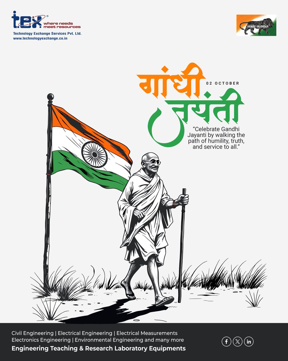 Tex_Technology's tweet image. Let’s celebrate the victory of good over evil, light over darkness, and courage over fear.
May this Dussehra inspire us to rise stronger and brighter in every challenge.

#GandhiJayanti #MahatmaGandhi #PathOfTruth #PeaceAndNonViolence #InspireWithValues