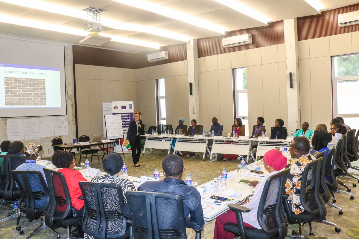 Gambia_ADRS's tweet photo. Day-Three of EU-UNDP GREAT Project training on Mediation, Negotiation, Arbitration and Conciliation for ADRS staff. Today, the training focuses on "Mediation Competencies" to strengthen the skill of participants for effective mediation.
#GREATProject #training #EU-UNDP https://t.co/e2LPdImJc6