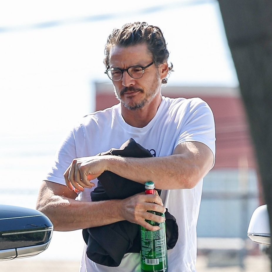 lcvespascal's tweet image. the slicked back curls with the grey grown out beard……………….