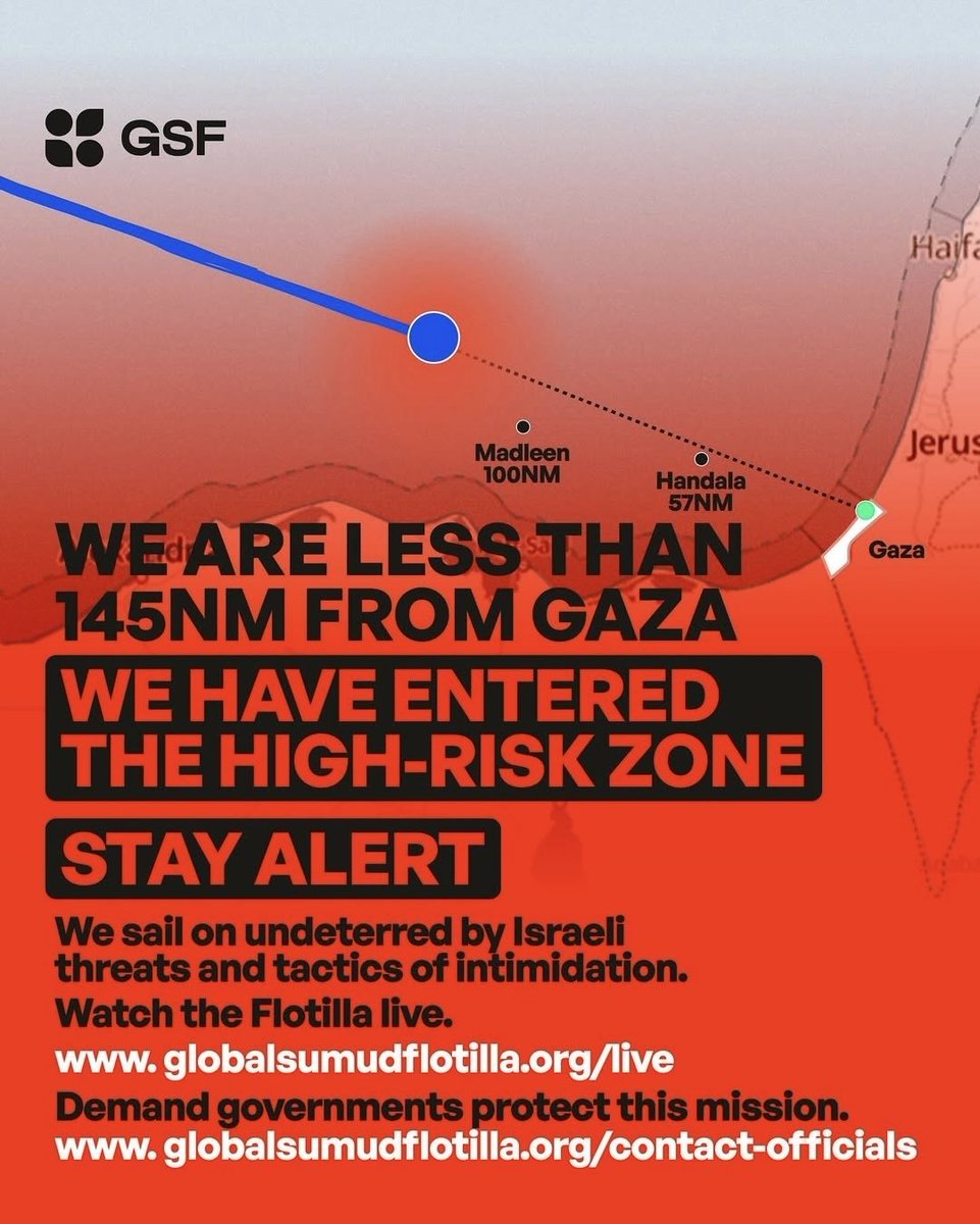 Awadhy87's tweet photo. All eyes should be on 
#GlobalSumudFlotilla

https://t.co/nq2uR5mhzJ
Live stream and tracking https://t.co/4PvUtBV8OB