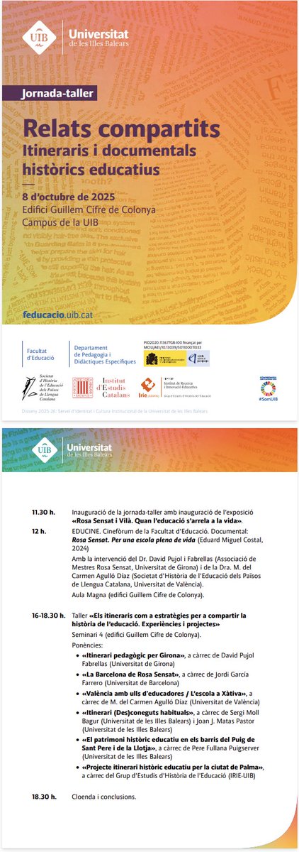 Grup d'Estudis d'Història de l'Educació (IRIE-UIB) tweet media