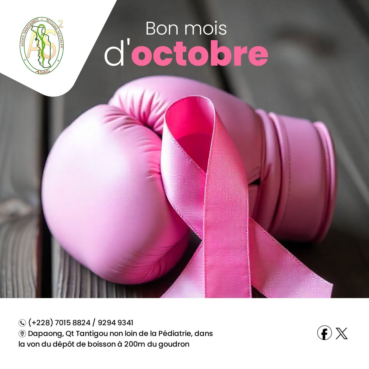 asastogo's tweet photo. Octobre, c’est aussi le mois de la prévention et du dépistage. Qu’il s’agisse du cancer du sein, du col de l’utérus, d’infections ou d’autres pathologies gynécologiques, un dépistage précoce garanti une meilleure santé de la femme.
https://t.co/7XpU0gtHzb https://t.co/MpKxdTvhV3