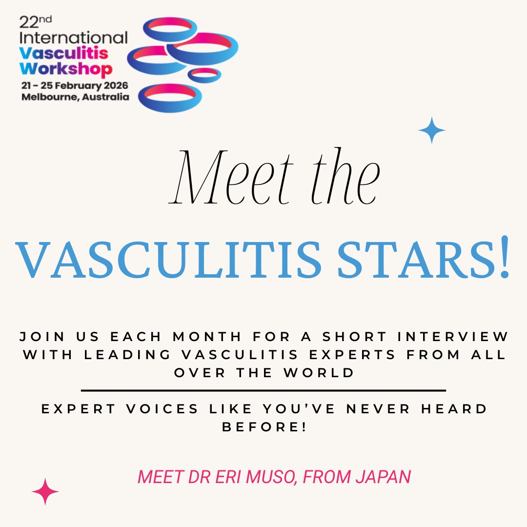 ANZ Vasculitis Society, '26 Vasculitis Wkshop host tweet media