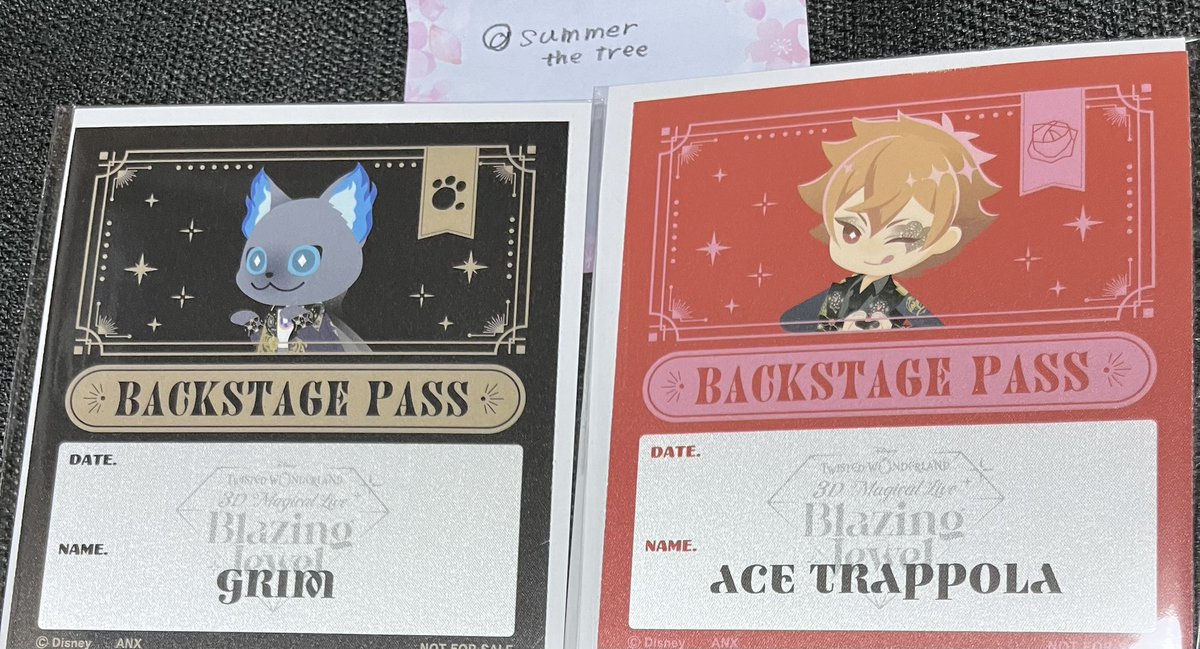 summerthetree's tweet photo. 【交換】Twisted-Wonderland 3D Magical Live Blazing Jewel
ツイステ twst ブレイジングジュエル 3Dライブ 特典
バックステージパス風ステッカー

譲:エース、グリムシルバー,リリア,セベク,グリム,リドル

求:マレウス、シルバー

12日朝公演前後手渡し可能です。郵送可能。
気軽にお声掛けください https://t.co/KKZUZa1gzh