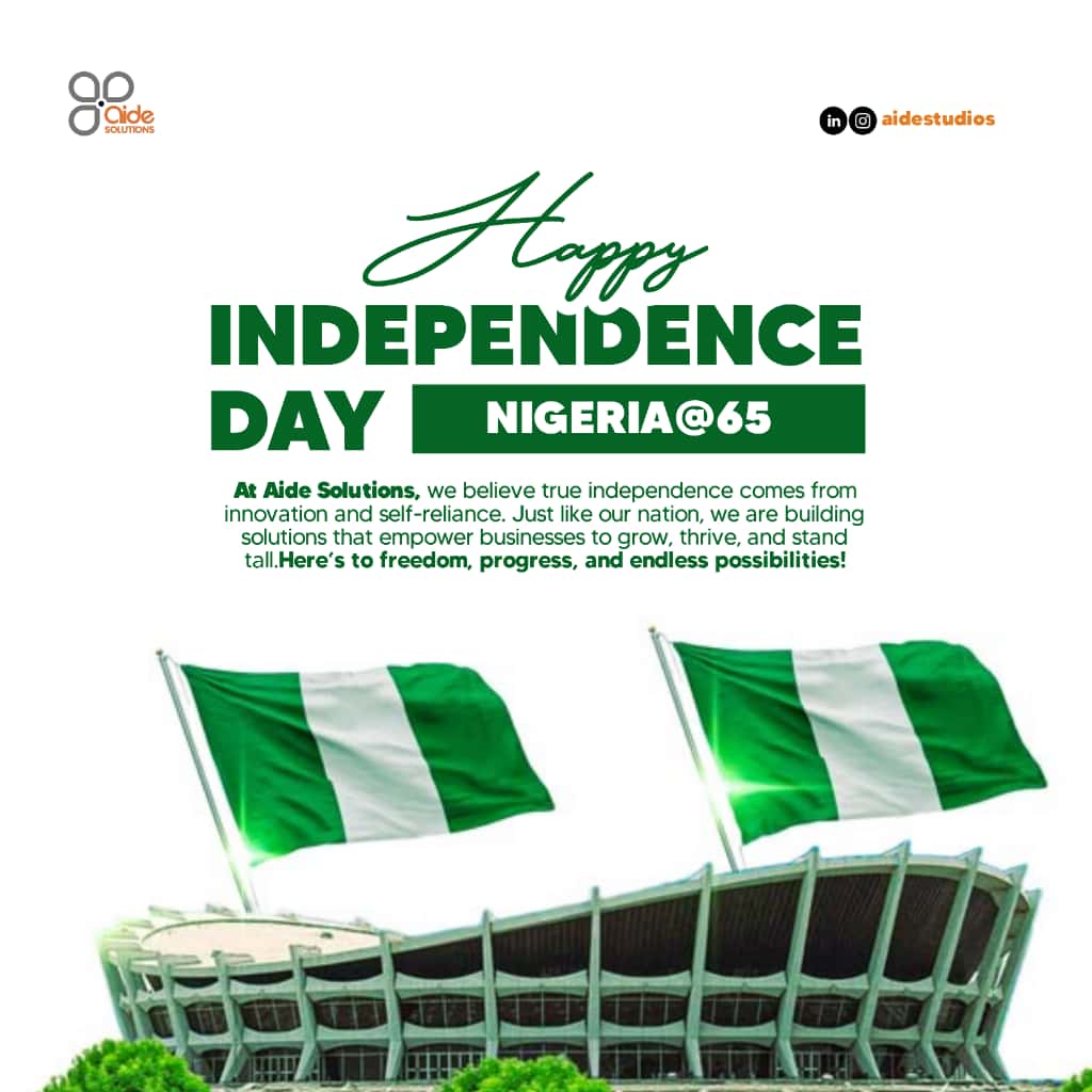 Aide__solutions's tweet image. ✨ Happy Independence Day! 🇳🇬
At Aide Solutions, we celebrate freedom, growth, and endless possibilities. 🚀  Here is to freedom and growth 

#IndependenceDay #AideSolutions #Innovation